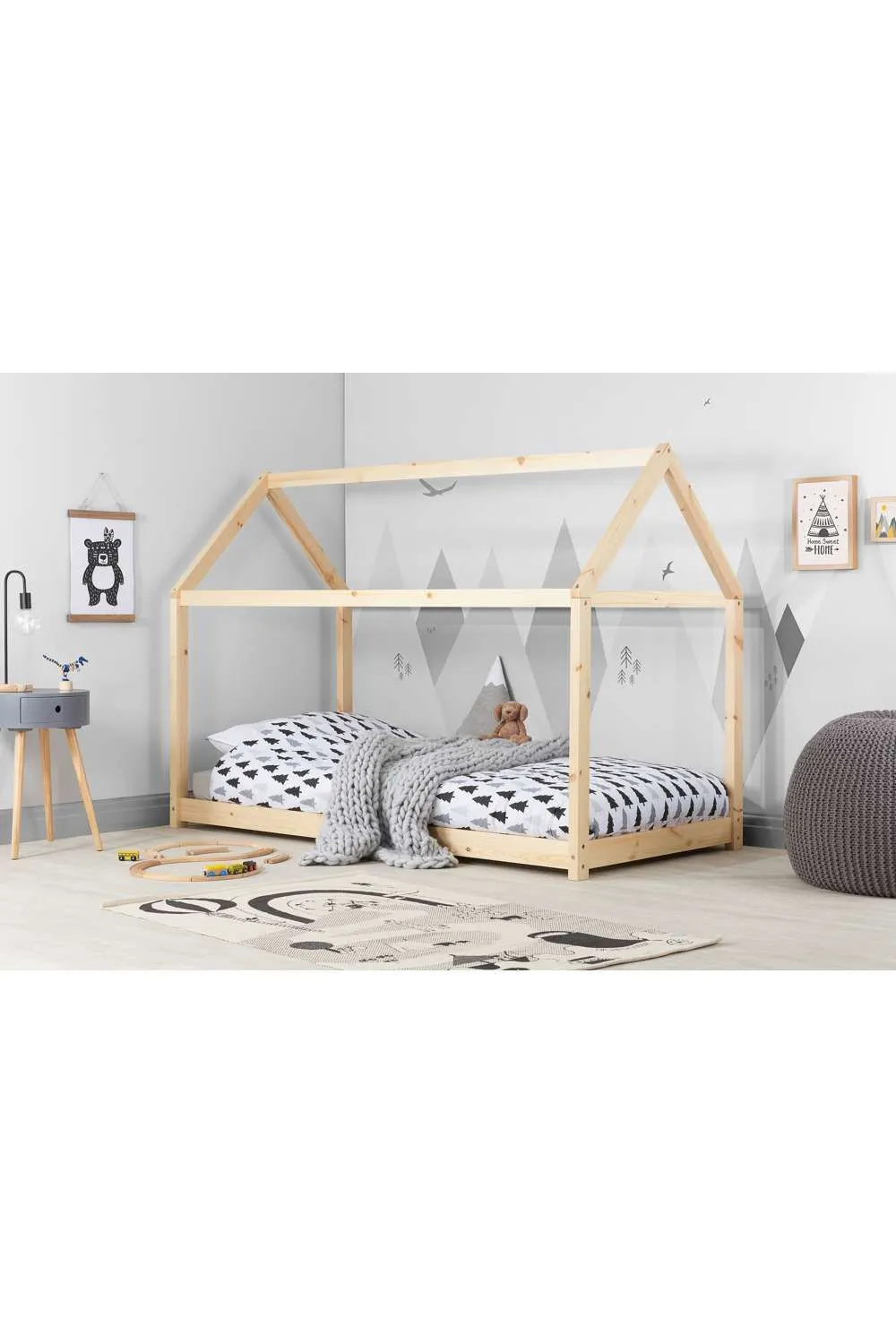 Birlea House Bed in Light Brown