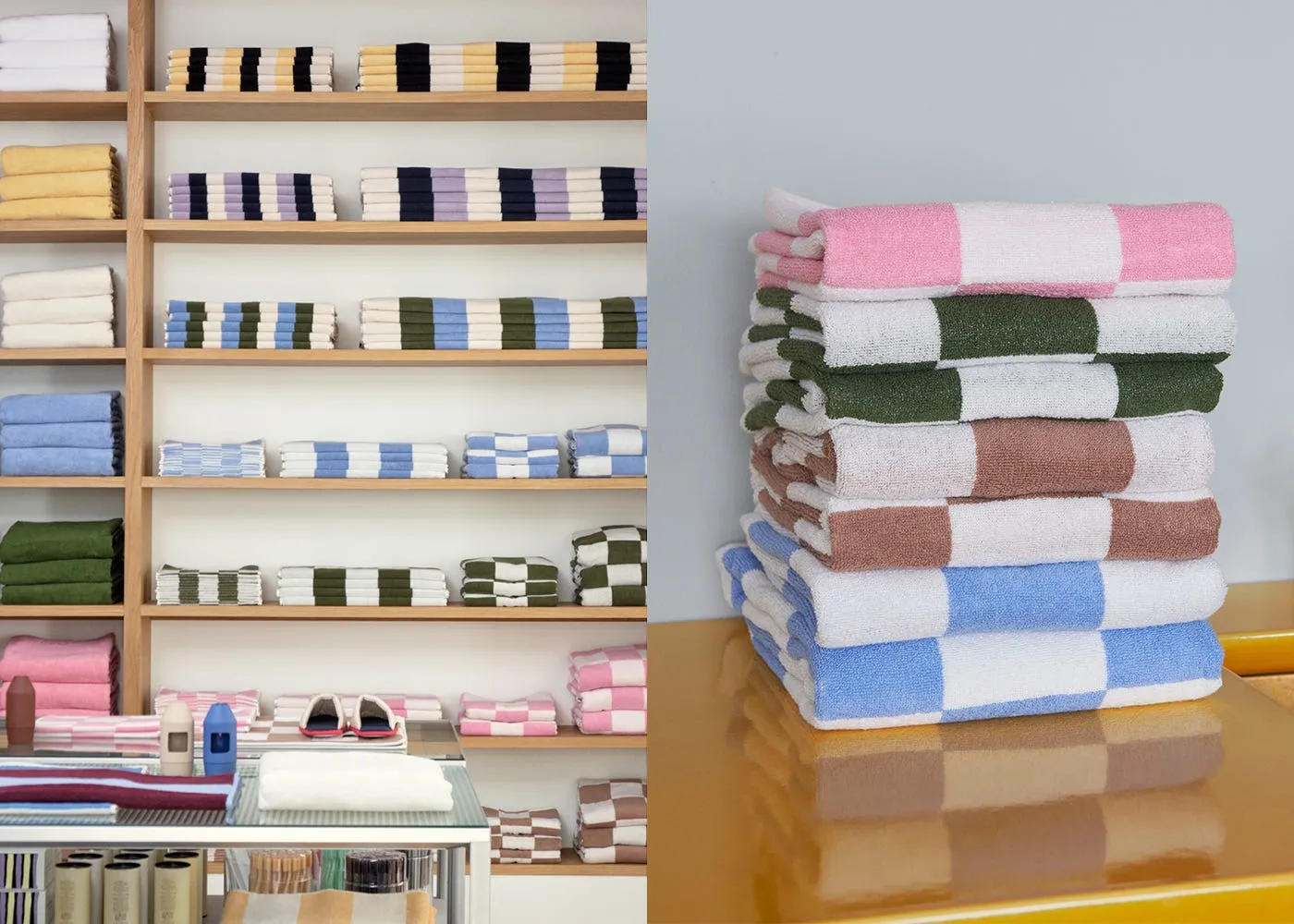 HAY Check Hand Towel Capuccino 3