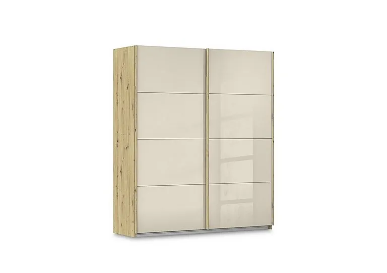 Freja 181cm 2 Door Sliding Glass Wardrobe