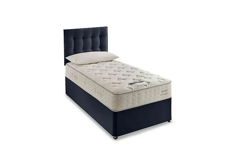 Revitalise Refresh 800 Divan Set - Single - Smooth Velvet Maritime