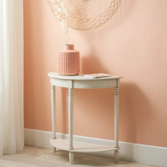 Return - Pacific Heritage Half Moon Console Table, Painted Pine