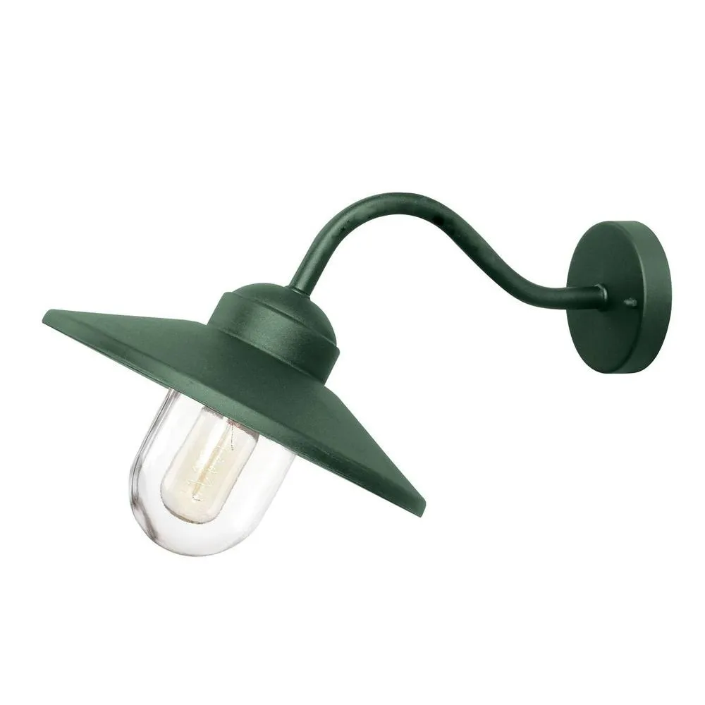Netlighting Klampenborg 1 Light Outdoor Wall Lantern Fir Green IP44