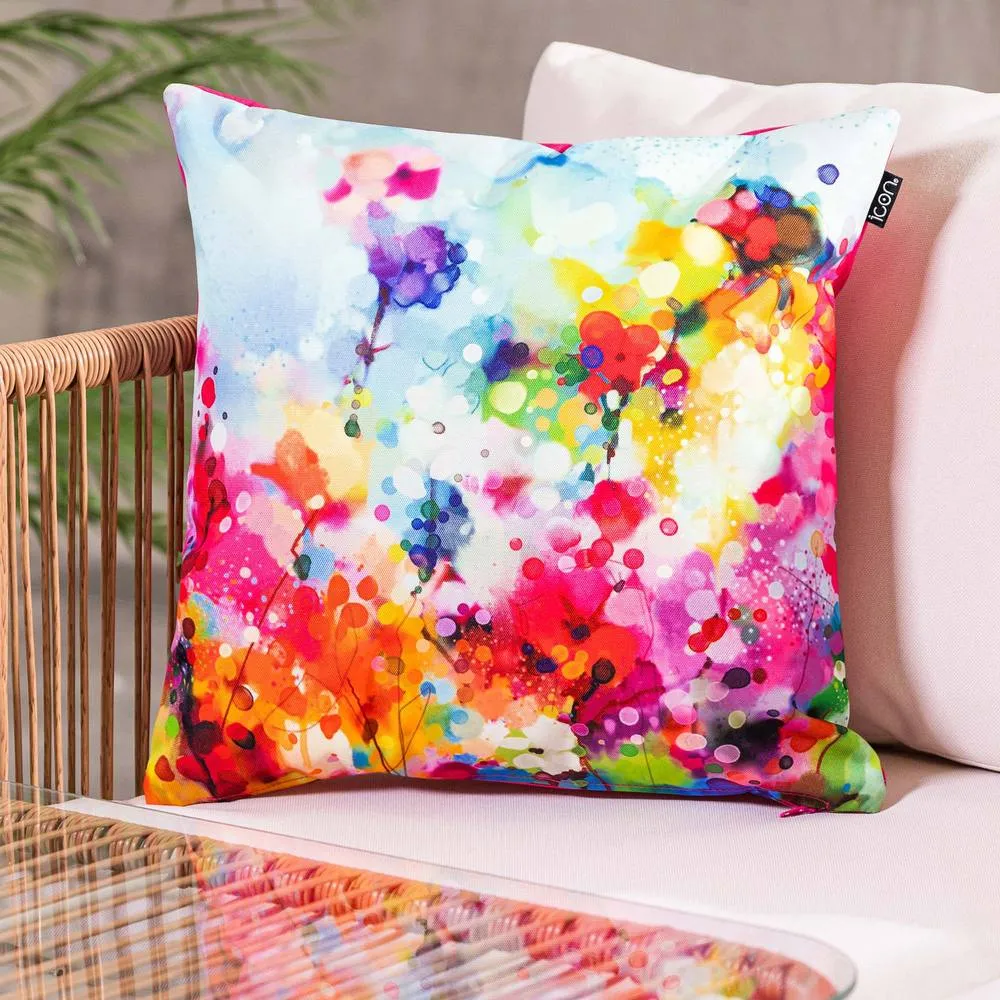 icon Cushion 43x43cm Spring Flower, Pink Back
