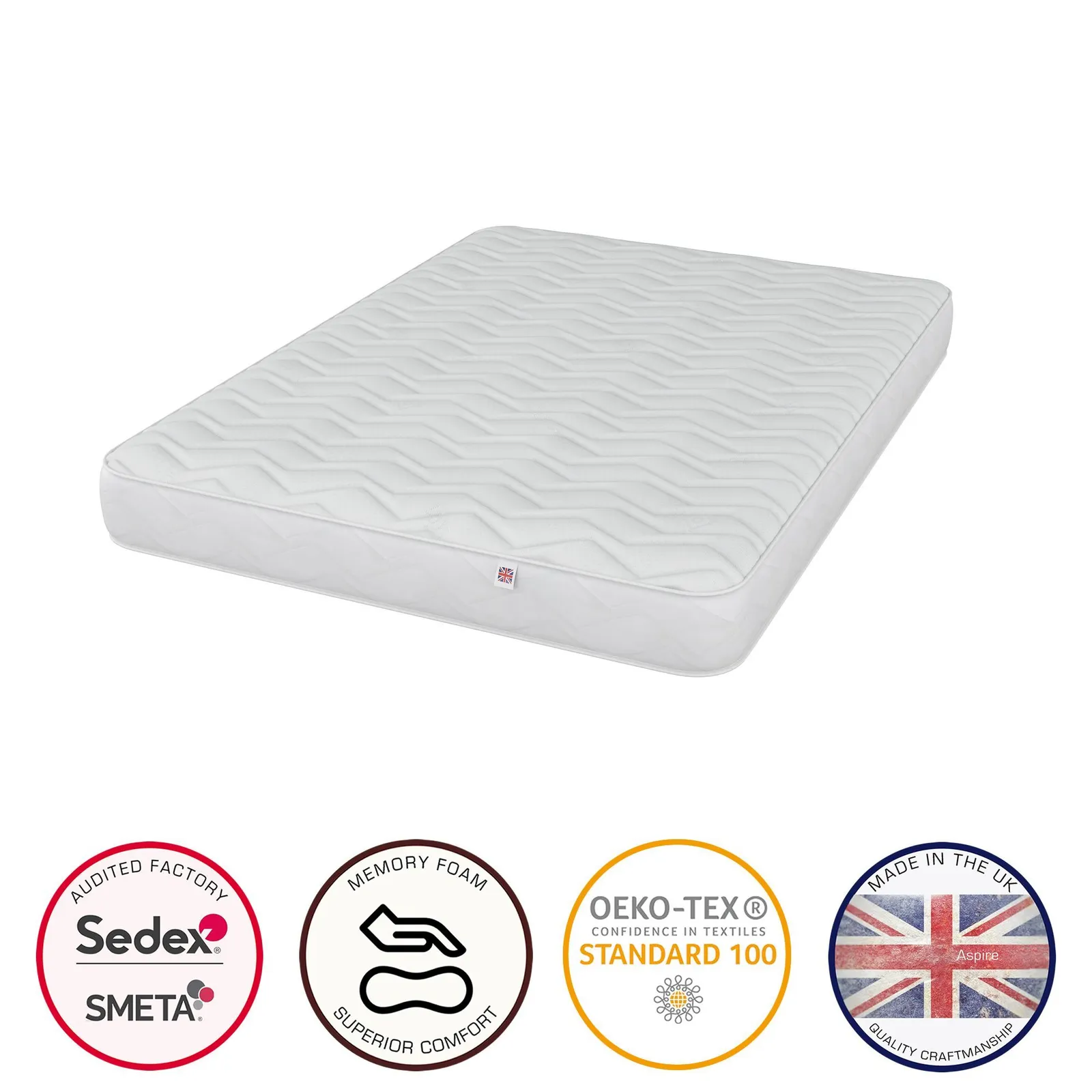 Catherine Lansfield Vitality Support Memory Foam Hybrid Mattress in White 2