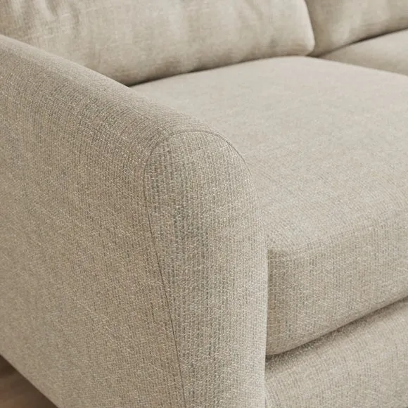 Sven Chunky Tonal Weave Large Corner Chaise Sofa 4