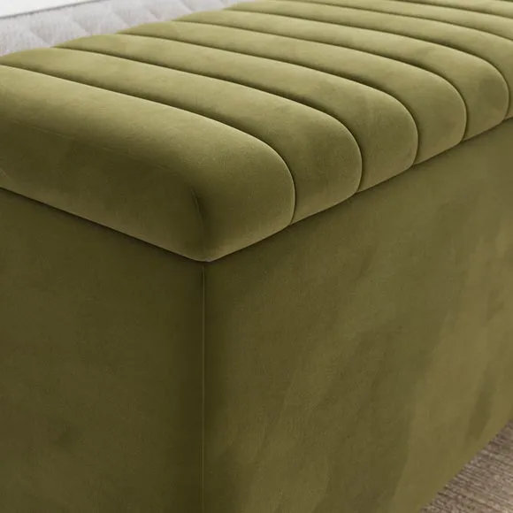 Alara End of Bed Storage Ottoman, Velvet 4