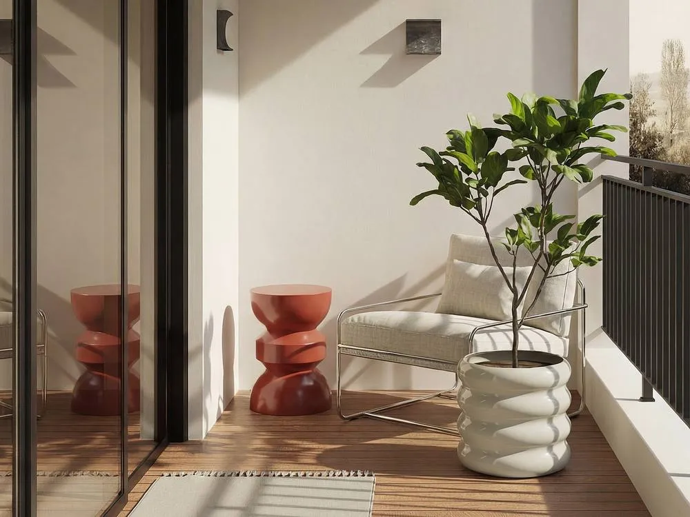 Vente-unique Metal Garden Side Table - Terracotta - TOQO By MYLIA 6