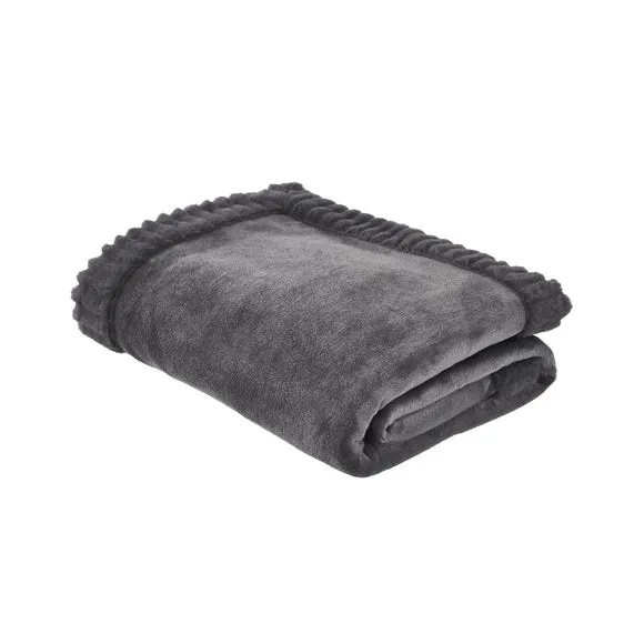 Catherine Lansfield Faux Velvet 150cm x 200cm Throw Blanket 2