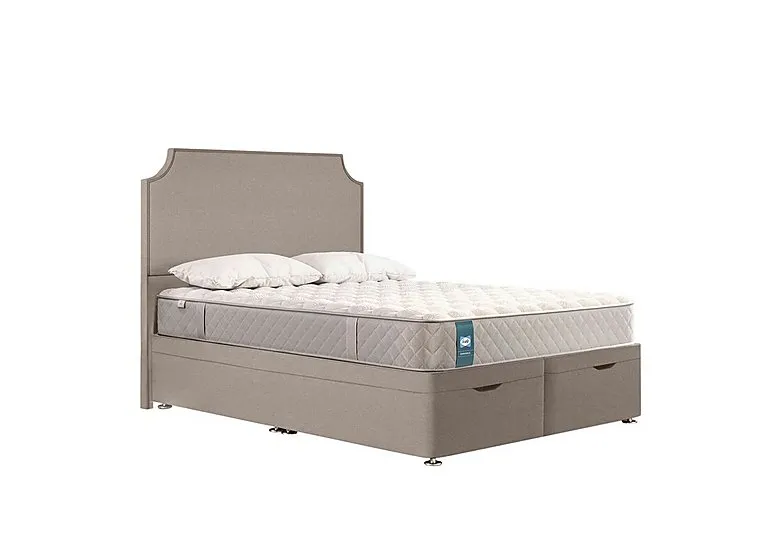 Sterling Ottoman Divan Set - Double - Wool Latte