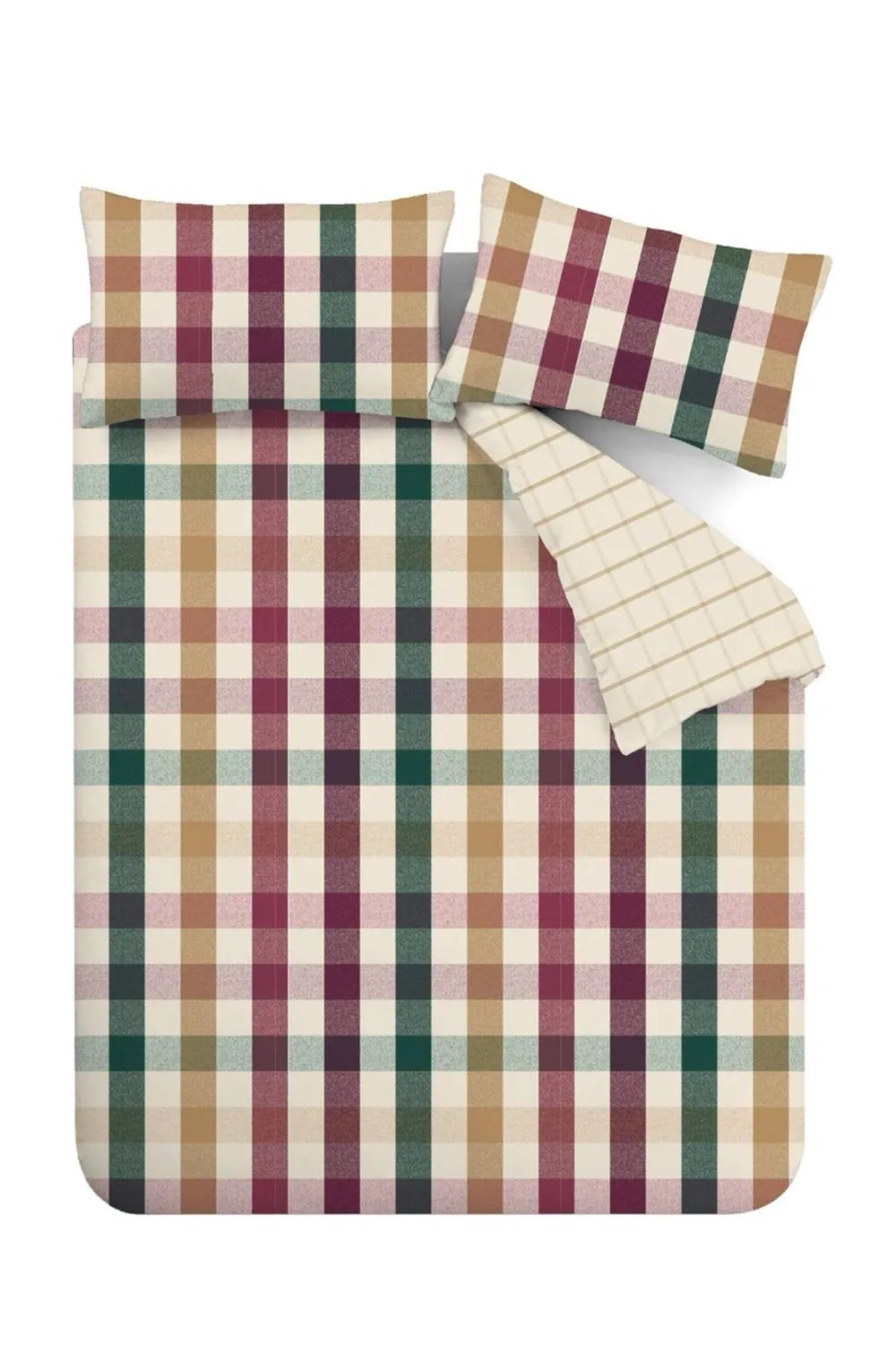 Catherine Lansfield 'Autumn Check' Reversible Duvet Cover Set 5
