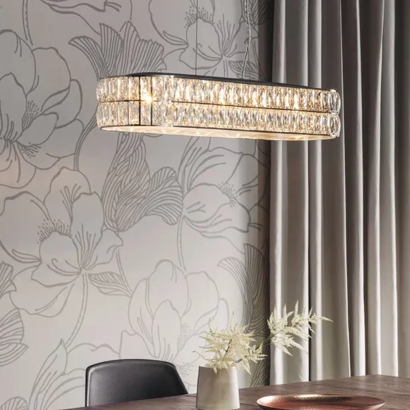 Vogue Crystal Armoury Integrated LED Diner Ceiling Light 5