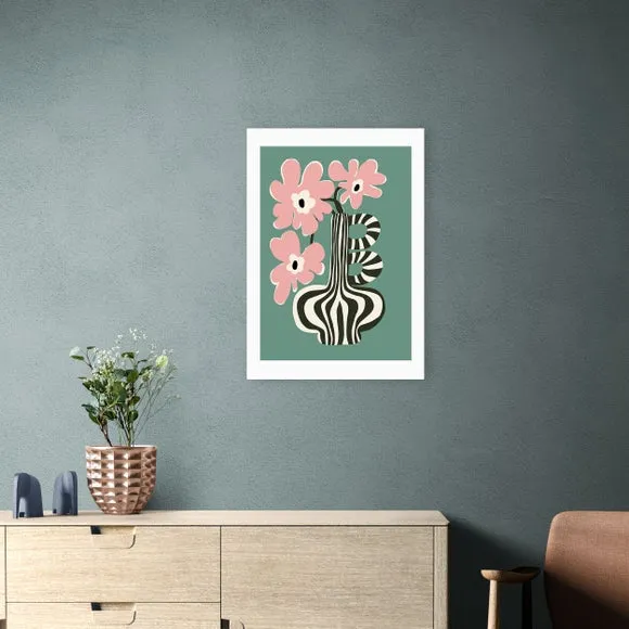 East End Prints Floral Stripe Print by Miho Art Studio 1