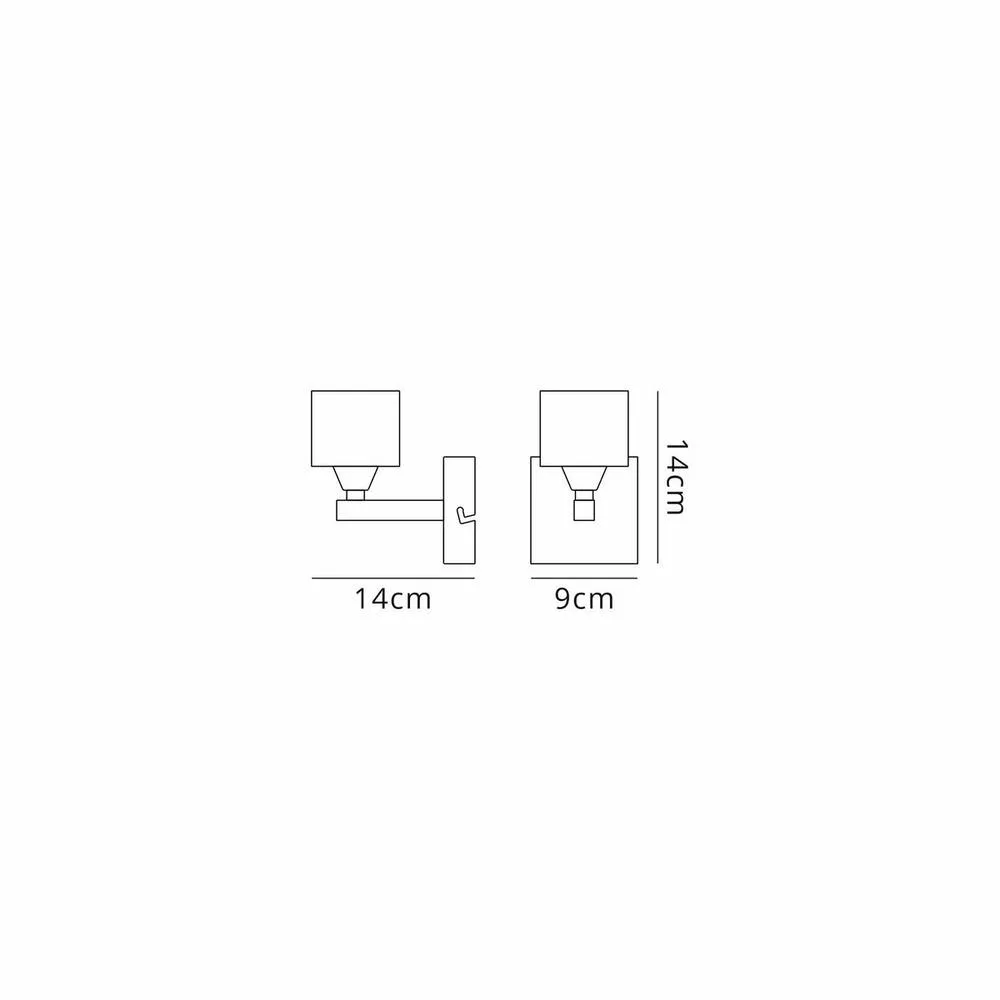Netlighting Cuadrax Wall Lamp 1 Light G9 Satin Nickel in Grey 5