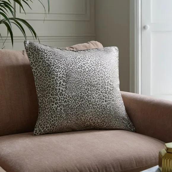 Luxe Leopard Jacquard Square Cushion