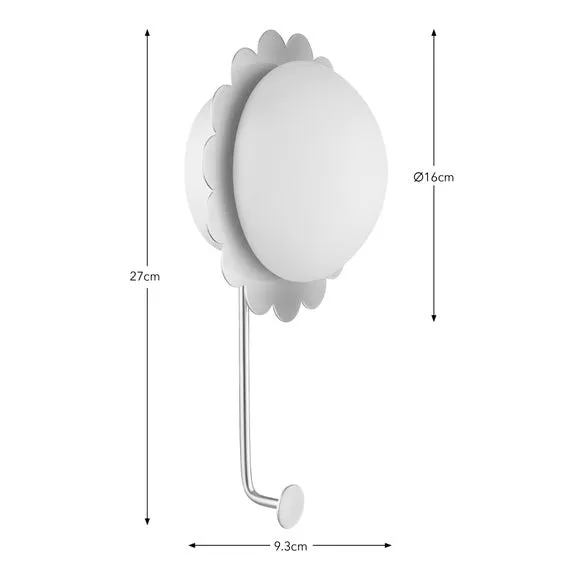 Scallop Bathroom Hook Wall Light 6