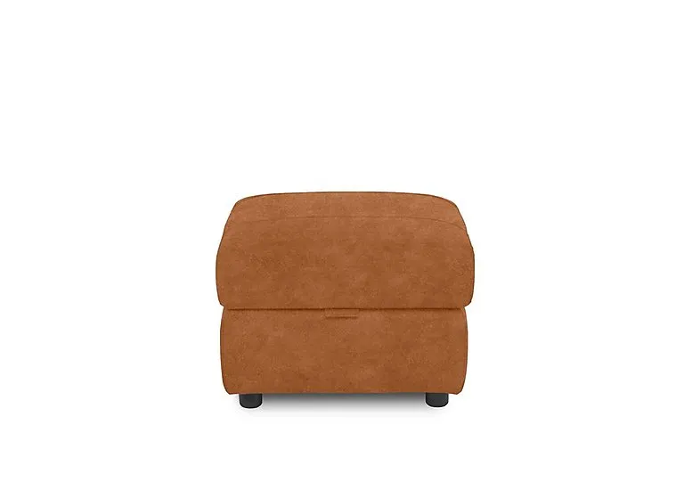 Sloane Fabric Storage Footstool - Dexter Pumpkin