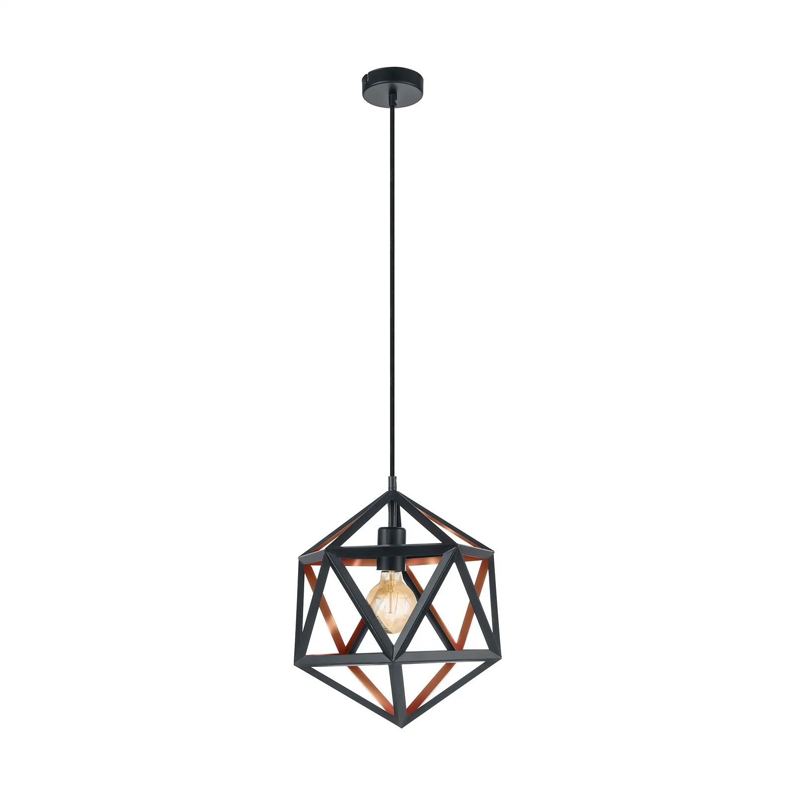 EGLO Embleton Geo Black and Copper Pendant