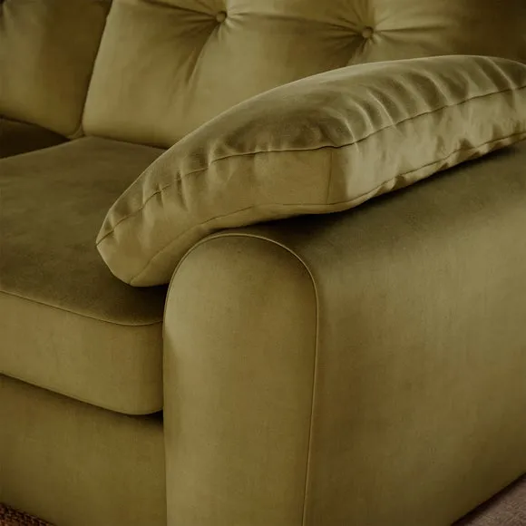 Milton Matte Velvet Corner Chaise Sofa 4