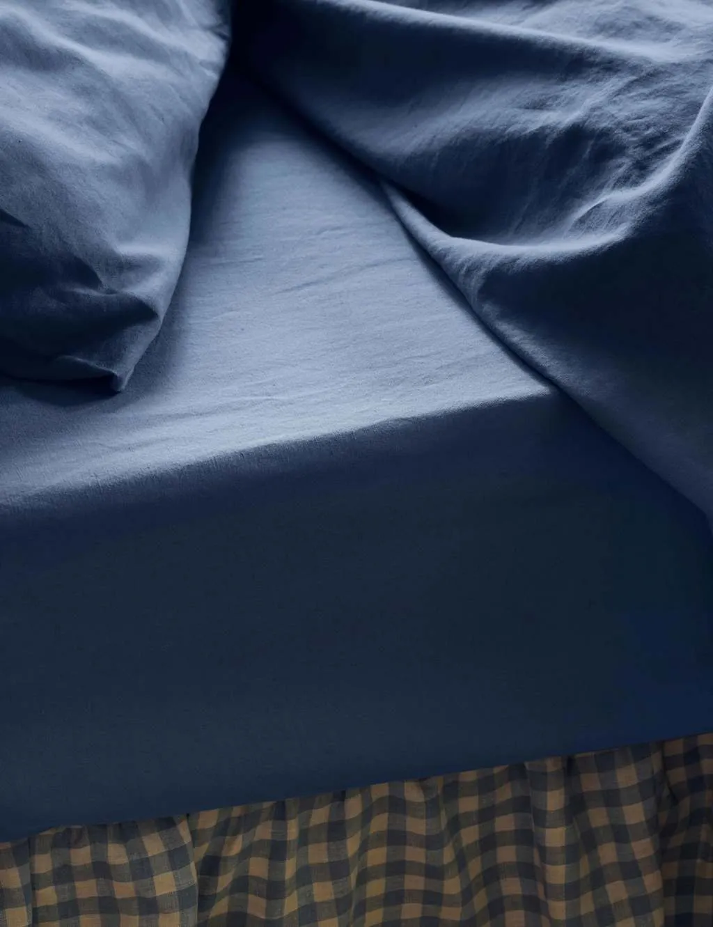 Piglet In Bed Linen Rich Fitted Sheet Navy
