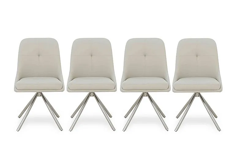 Avorio Set of 4 Swivel Dining Chairs