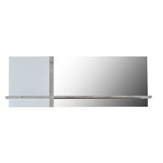 Crossana Wall Mirror In Paper Sherwood With 1 Shelf