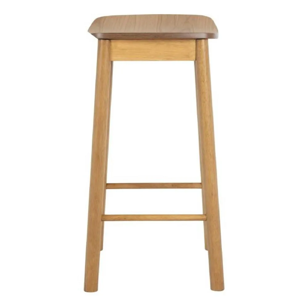 netfurniture Soho Bar Stool Without Back in Matt Oak Set of 2 in Brown 3