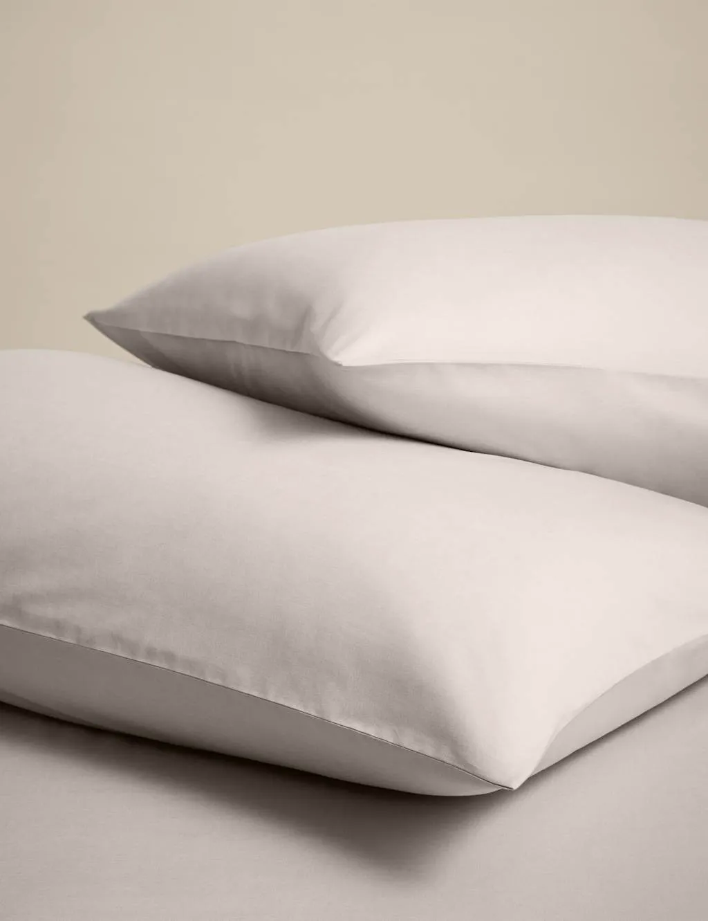 M&S 2 Pack Cotton Rich Pillowcases Ivory