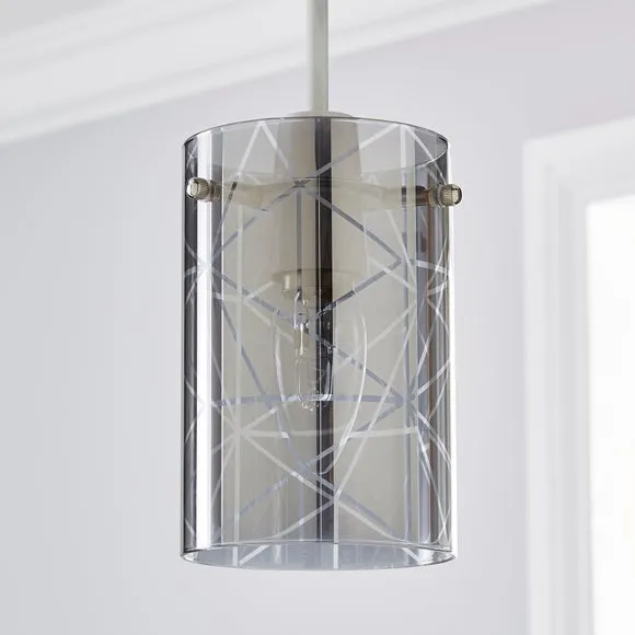 Grayson Smoked Glass Easy Fit Pendant Shade 2