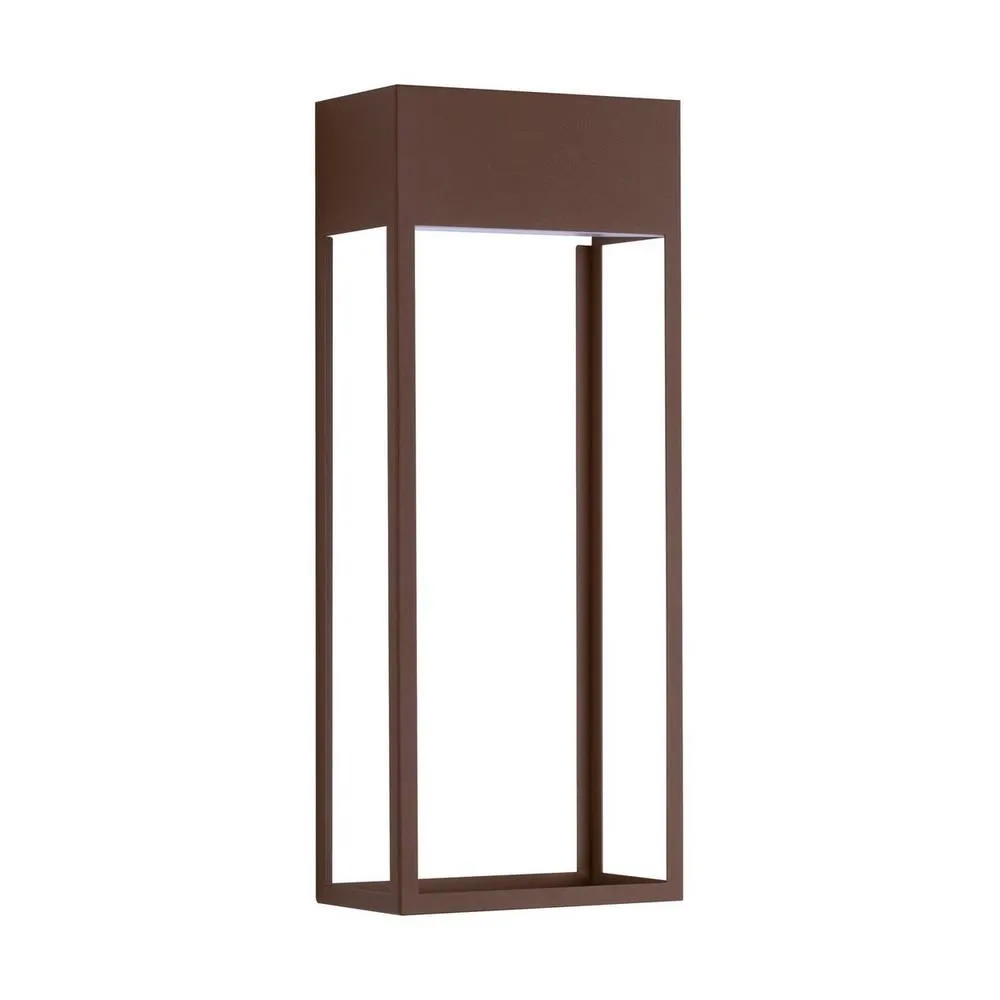 Netlighting Moby Outdoor Wall Lantern Corten LED 20W 1545lm 3000K IP65 in Brown