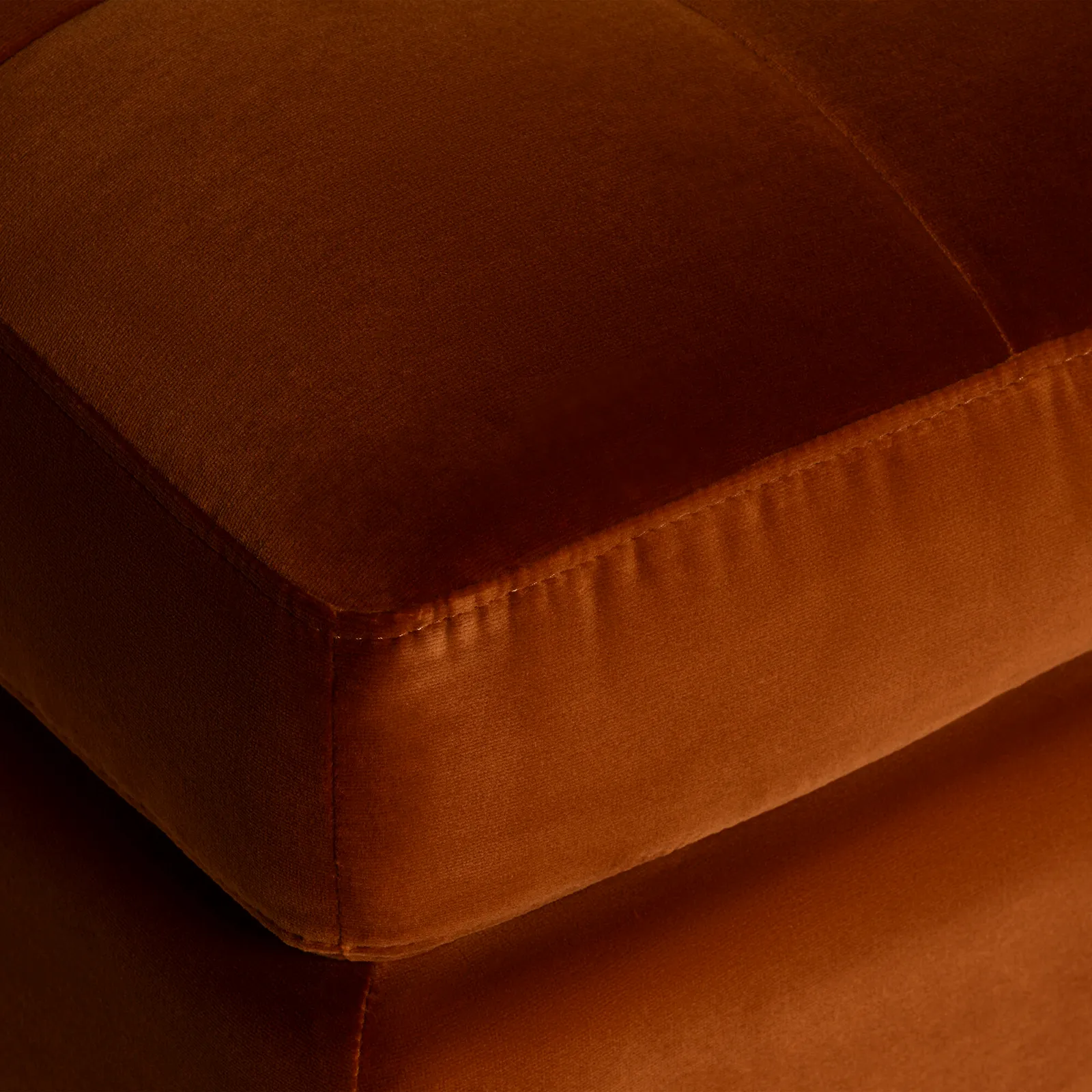 Hemingway Ottoman, Orange Velvet | Barker & Stonehouse 5