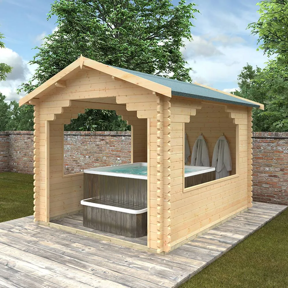 Buttercup Farm 12x10 The Stowe 44mm Cabin - L355 x W295 x H272.6 cm in Natural 5