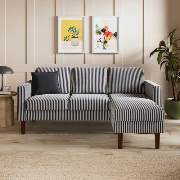 Jacob Linford Stripe Compact Corner Chaise Sofa