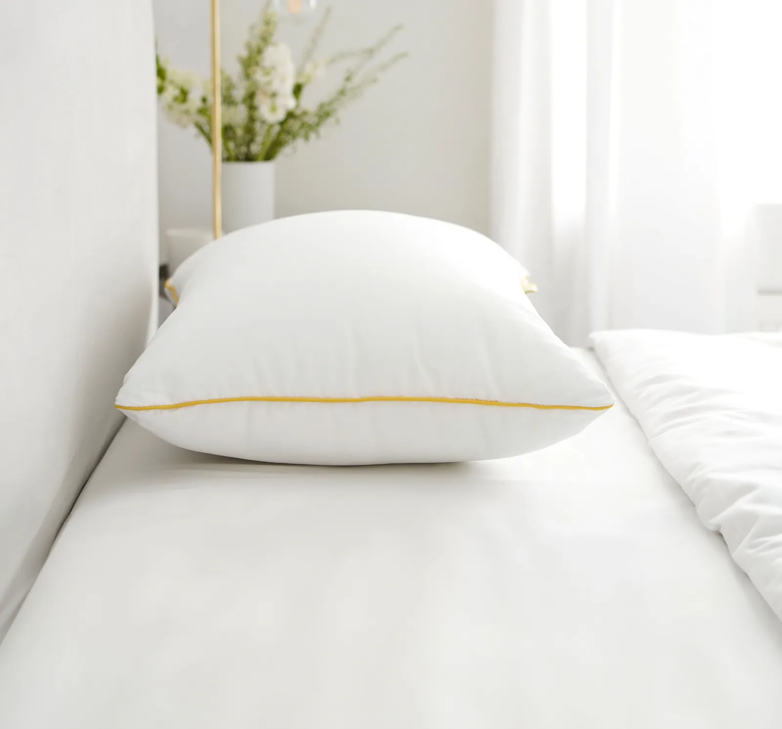 Brightr Sleep Nox Soft Down Alternative Neck Pain & Side Sleeper Pillow in White