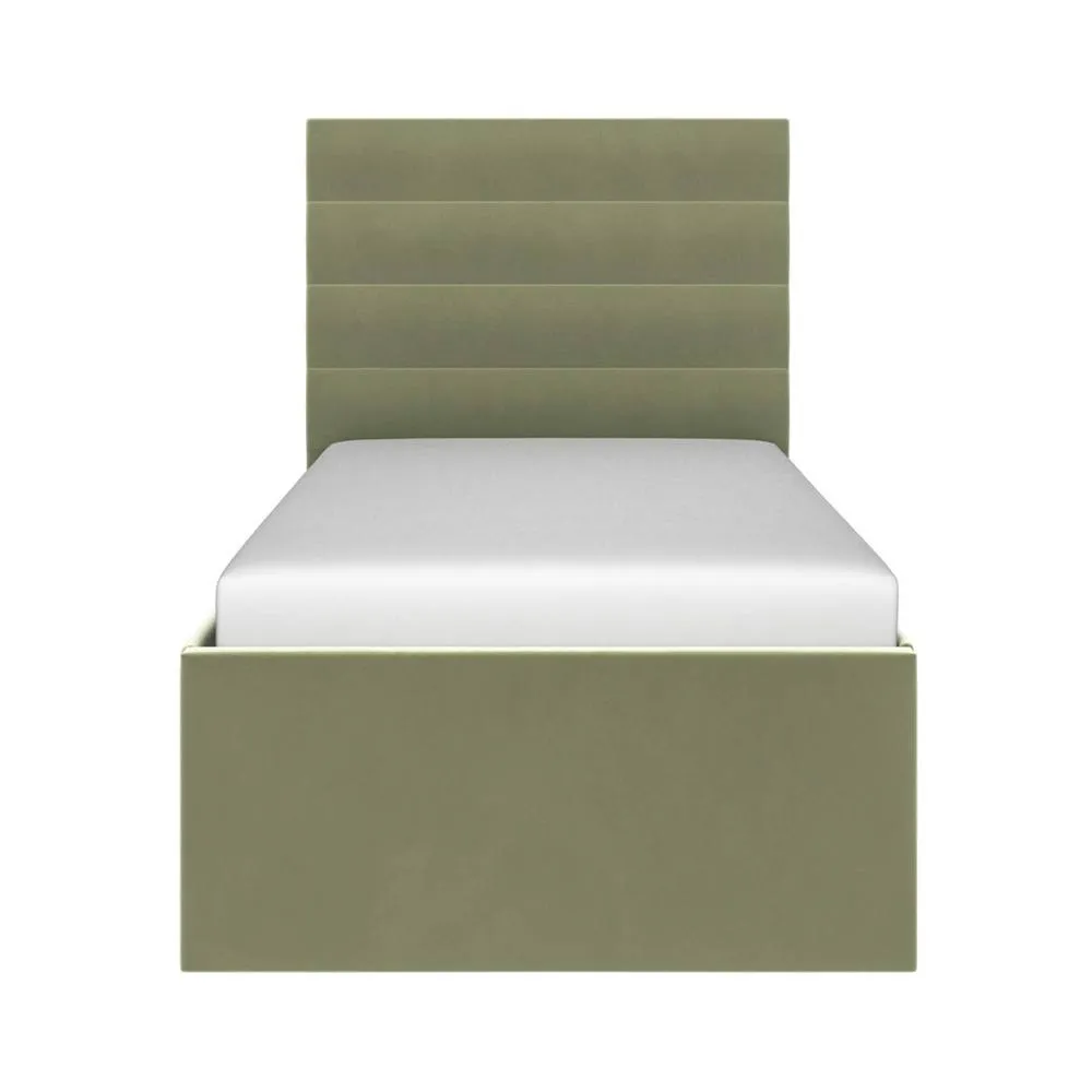 Flair Ari Upholstered Single Bed With Trundle in Green 5