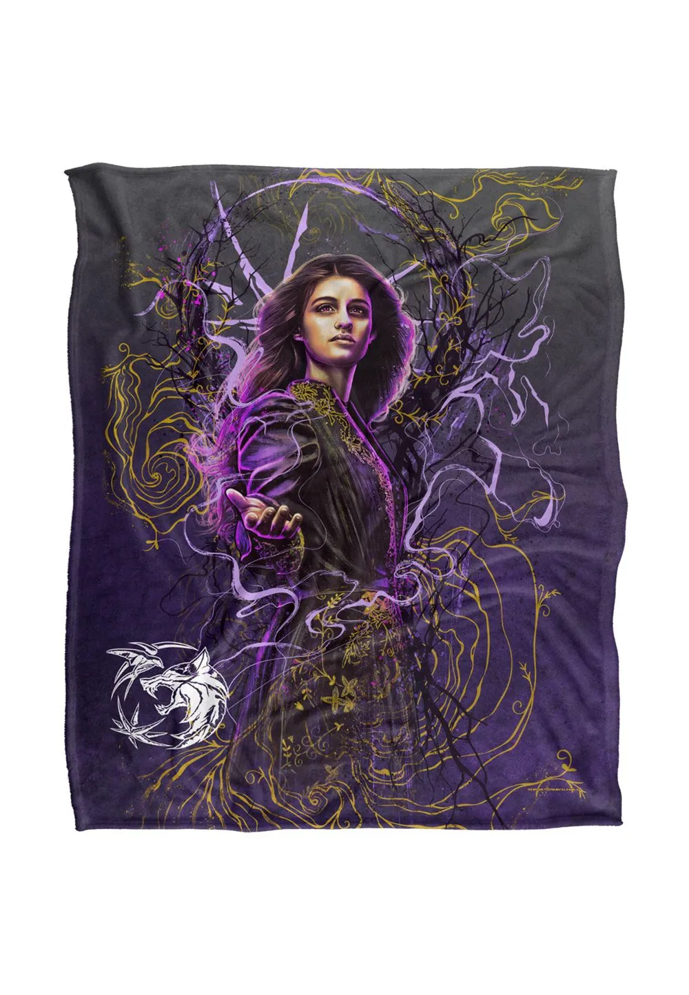 The Witcher Yennefer Airbrush Silky Touch Super Soft Throw Blanket 152 X 127 cm in White