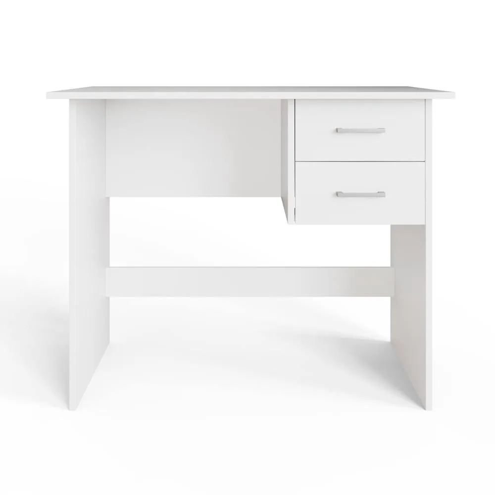 GFW Bailey 2 Drawer Desk in White 4