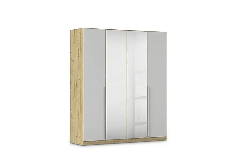 Freja 181cm 4 Door Hinged Decor Wardrobe With Mirror Doors