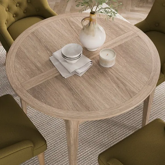 Bromley II Extendable 4-6 Seater Round to Oval Dining Table 4