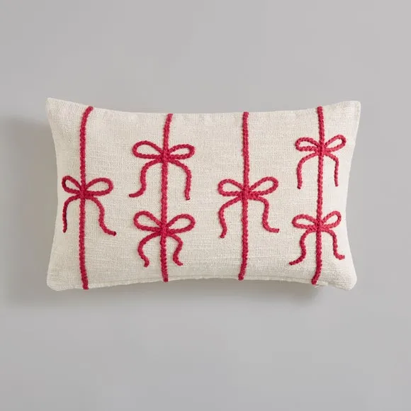 Bow Cotton Square Cushion 3