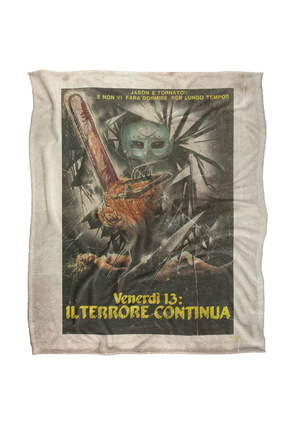 Friday the 13th Blanket, 152x127 cm International Chainsaw Poster Silky Touch Super Soft Throw Blanket in White
