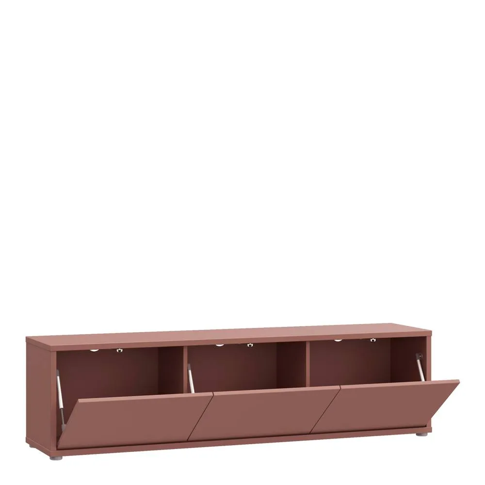 Furniture To Go Alice Springs Wide TV Cabinet with 3 Doors Push-Open in Terracotta 5