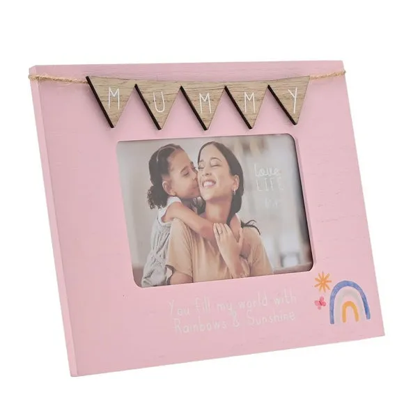 Mummy Pink Bunting Photo Frame 2