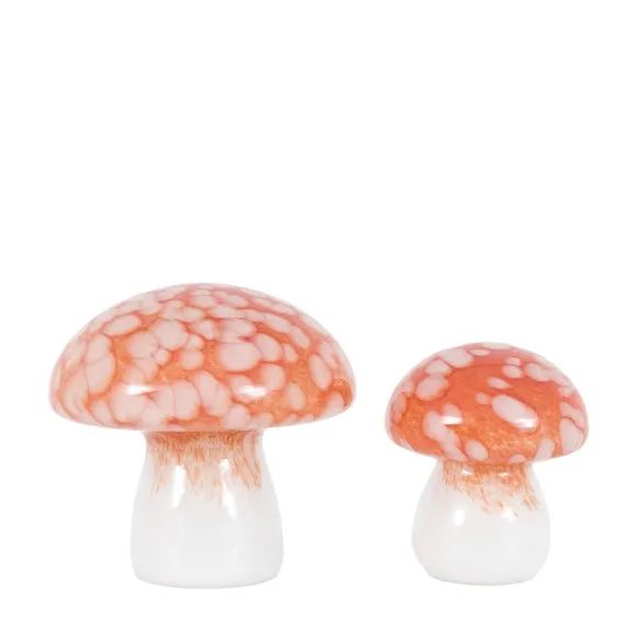 Cedar & Sage Set of 2 Confetti Glass Mushroom Ornaments 4
