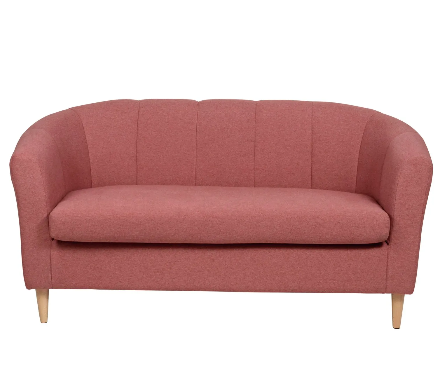 Habitat Ayres 2 Seater Fabric Tub Sofa - Coral
