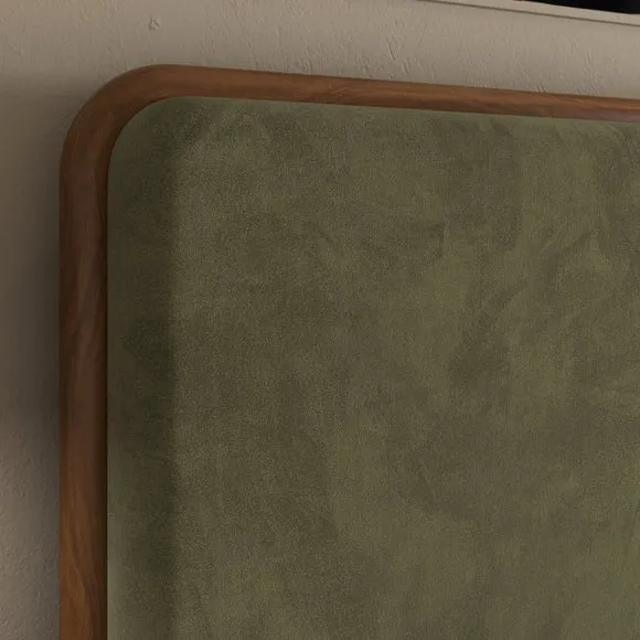 Darla Velvet & Wood Effect Bed Frame 5