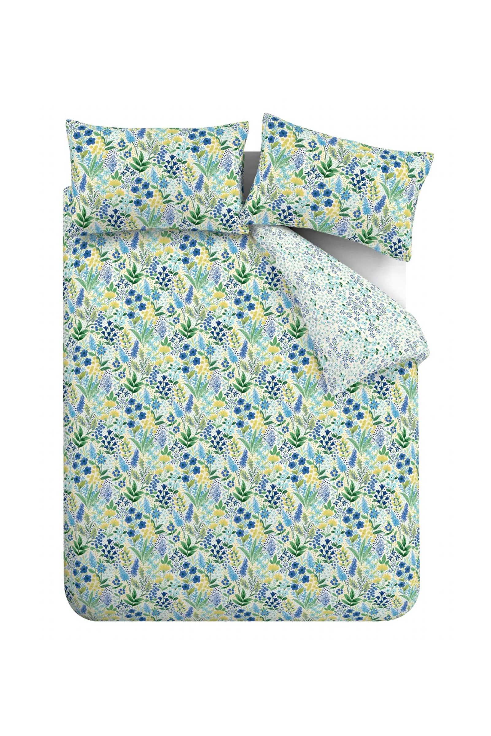 Catherine Lansfield 'Tilly Floral' Reversible Duvet Cover Set in Blue 6