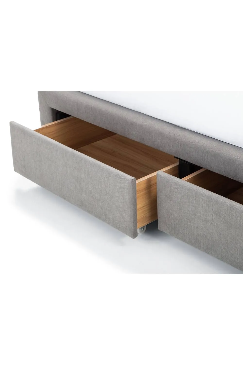 Julian Bowen Fullerton Upholstered Storage Bed with 4 Drawers in Grey 6
