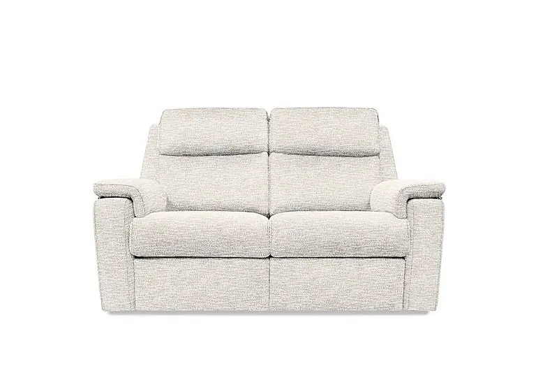 Thornbury 2 Seater Fabric Recliner Sofa with Headrests and Power Lumbar - Rush Cream