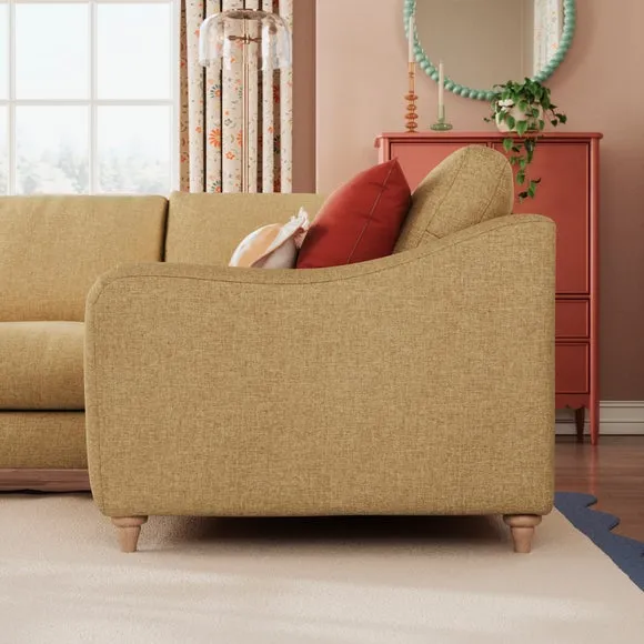 Hattie Slub Faux Linen Corner Sofa 3