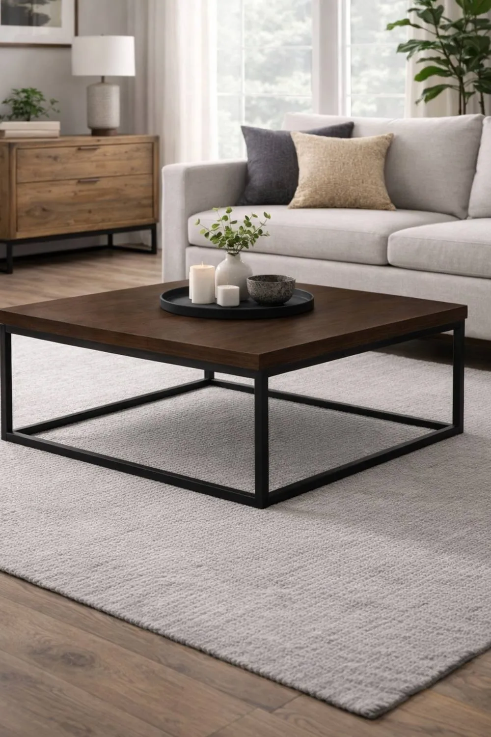 Julian Bowen Brooklyn Square Coffee Table in Dark Brown